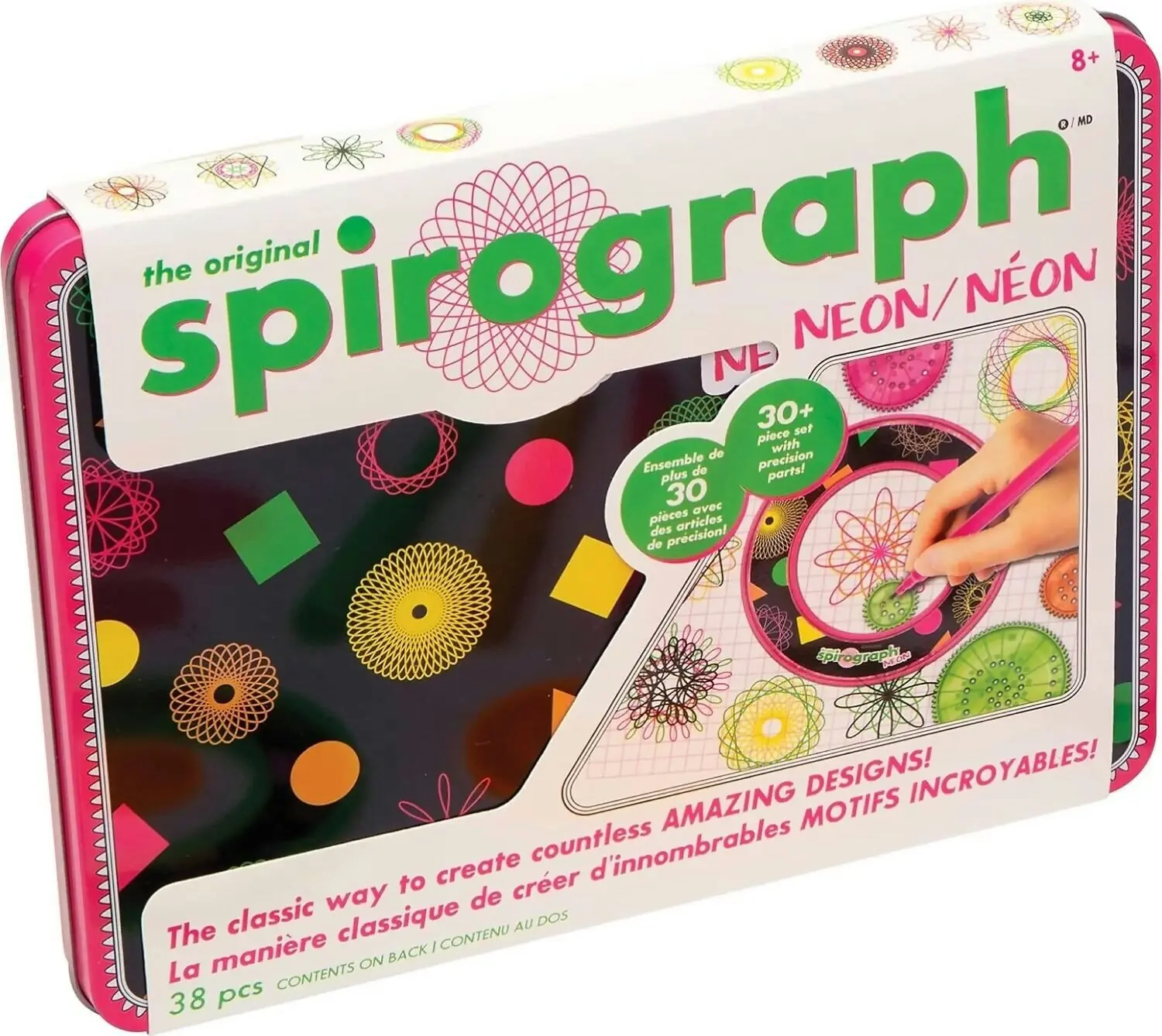 Spirograph - Neon Tin 38-pieces Kit