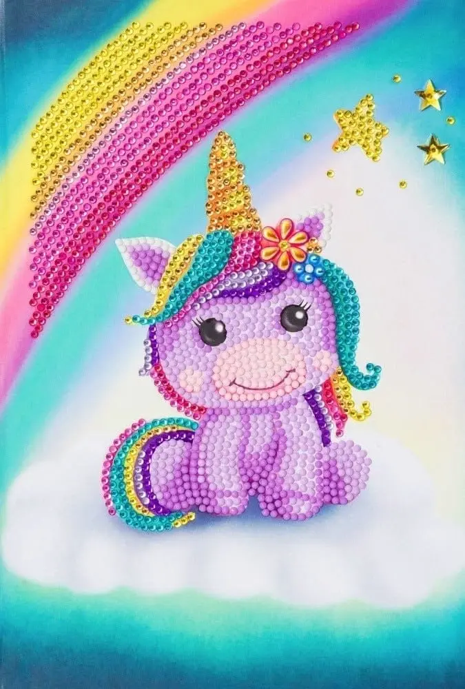 Craft Buddy - Crystal Art Notebook Kit Unicorn Smile