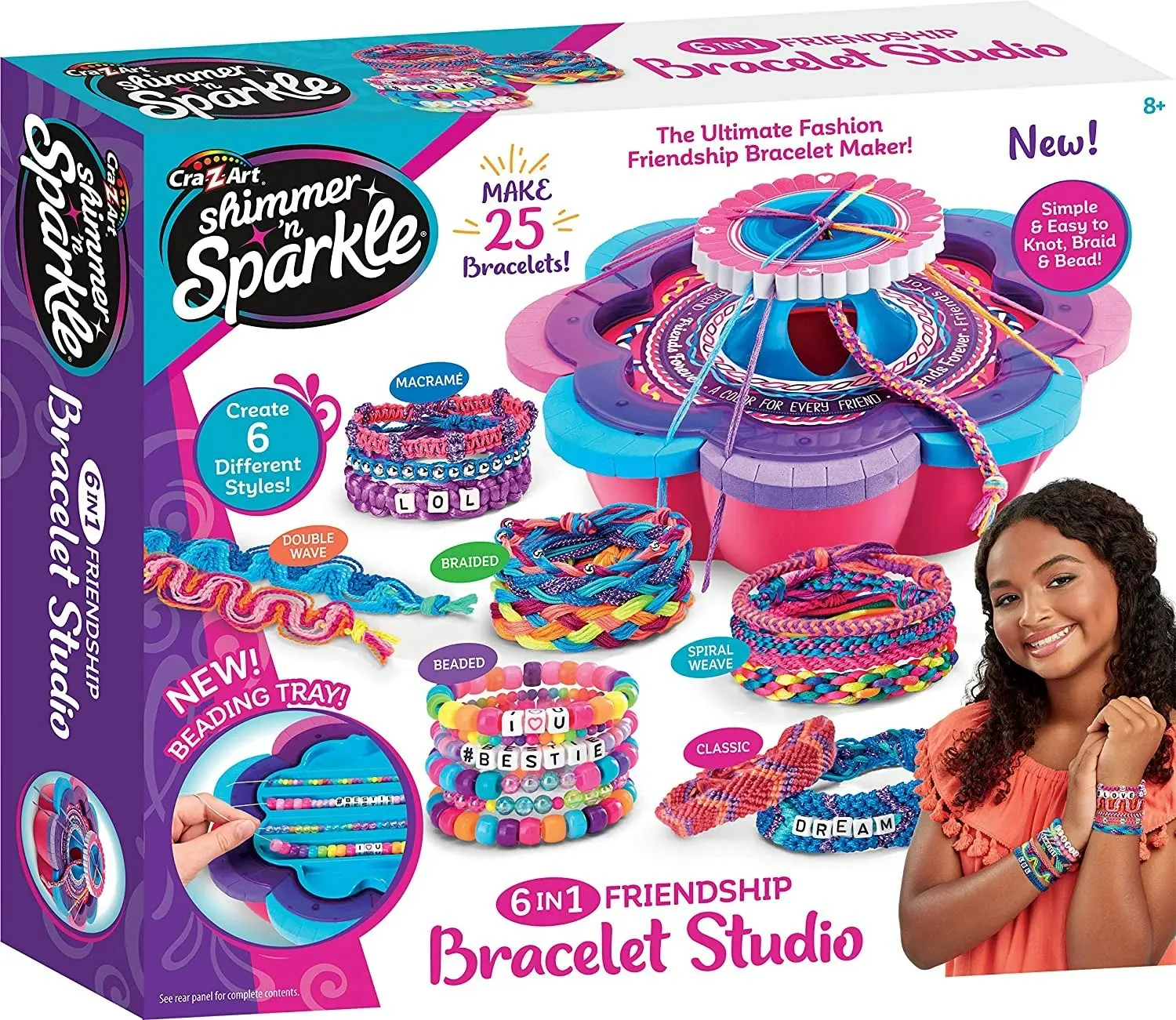 Cra-z-art Shimmer & Sparkle Ultimate 6 In 1 Friendship Bracelet Maker Studio