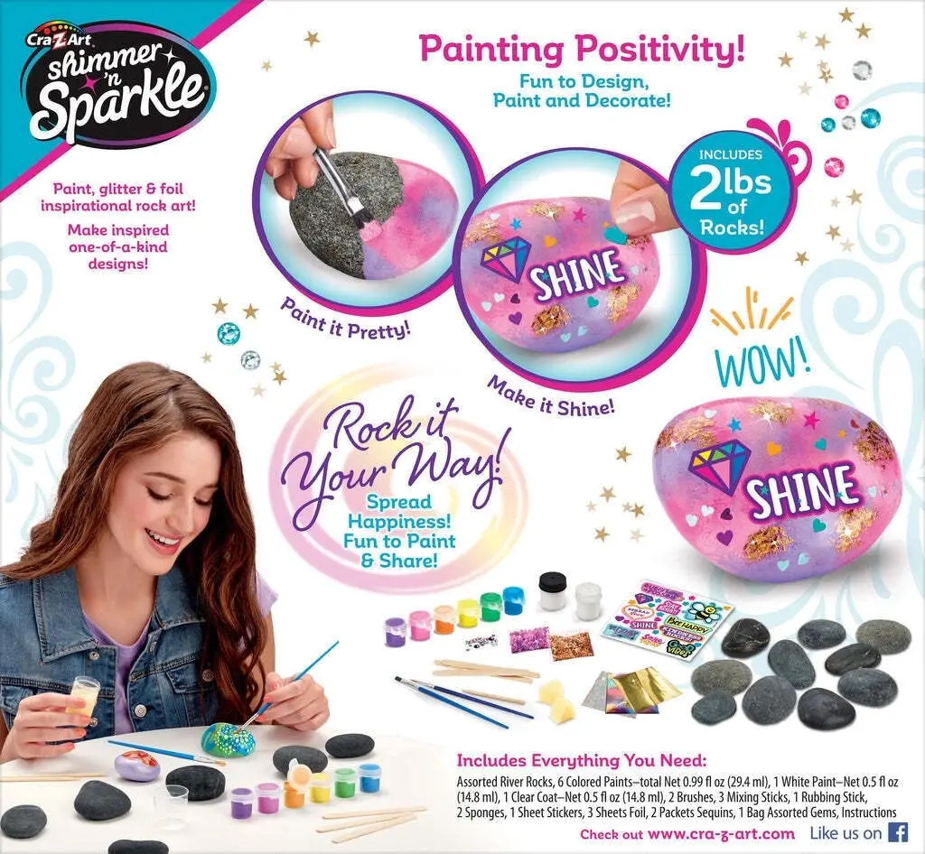 Cra-z-art - Shimmer 'n Sparkle Inspirational Rock Art Kit