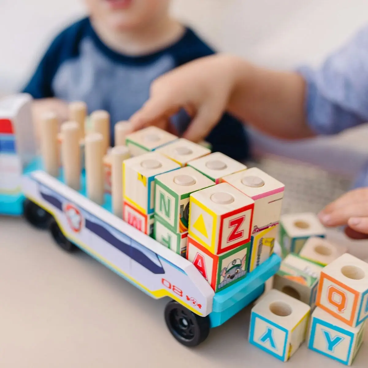 Paw Patrol - Wooden Abc Block Truck - Melissa & Doug