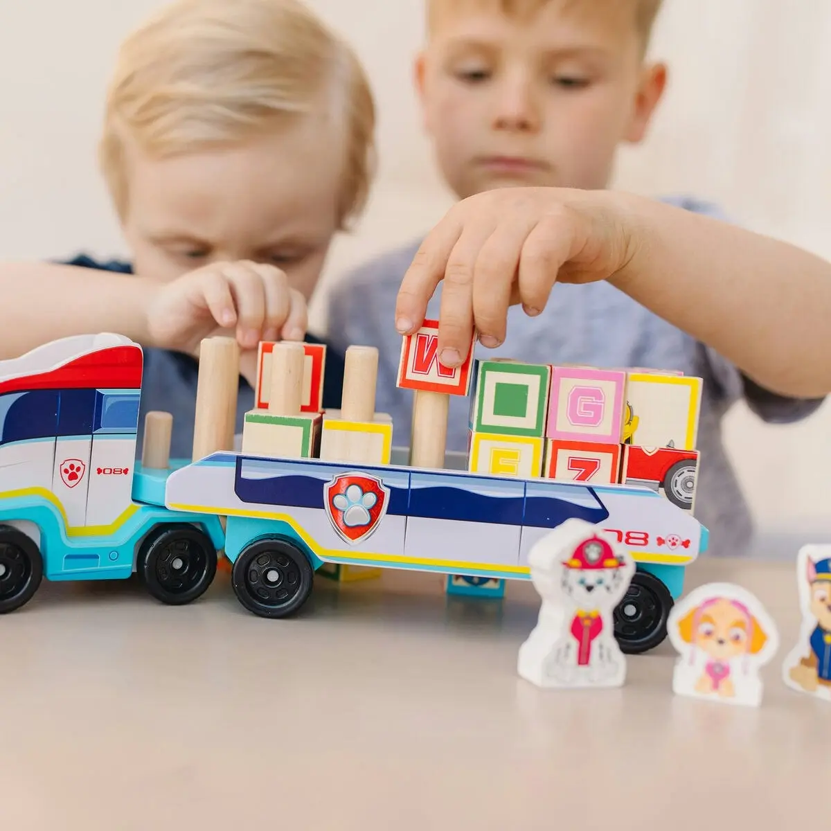 Paw Patrol - Wooden Abc Block Truck - Melissa & Doug