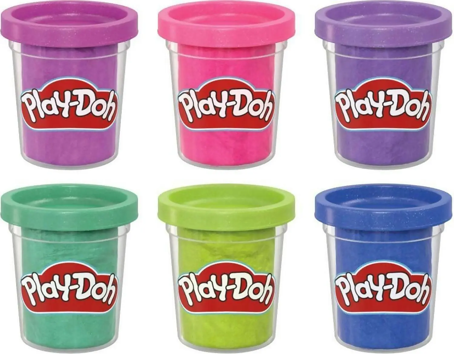 Play-doh - 6 Pack Sparkle Collection Arts And Crafts Toys - Hasbro