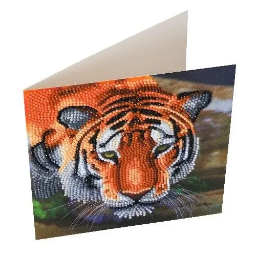 Craft Buddy - Crystal Art Tiger Card Kit