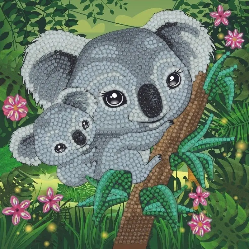 Craft Buddy - Crystal Art Koala Hugs Card Kit