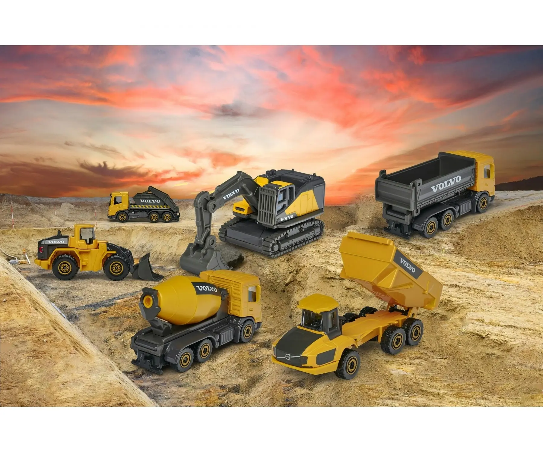 Majorette - Volvo Construction 3 Pce Set Assorted