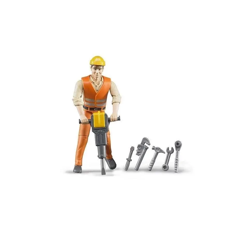 Bruder - Construction Worker With Accessories - Bruder Bworld