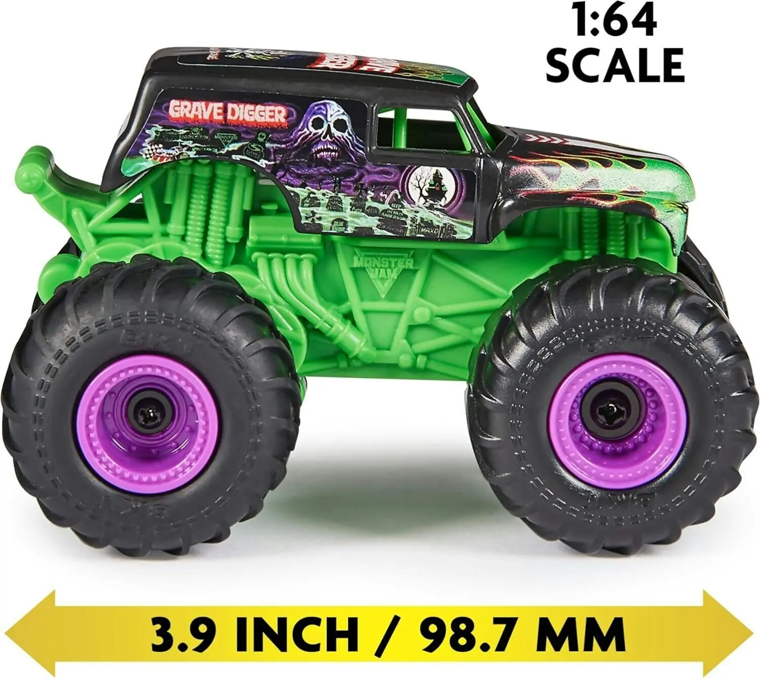 Monster Jam - Grave Digger Remote Control Monster Truck 1:64 Scale Includes Ramp Rc Cars Kids Toys For Boys And Girls Ages 4 And Up - Spin Master