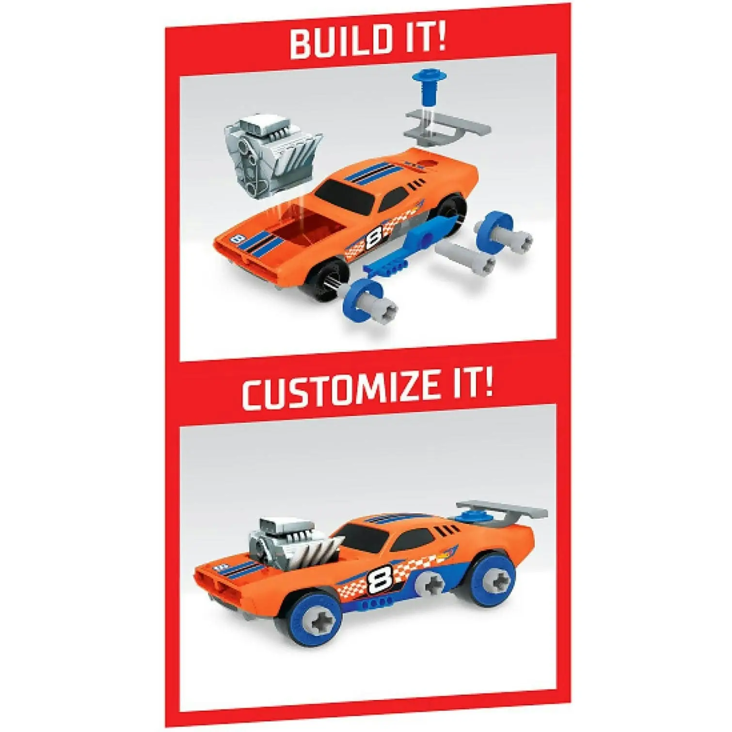 Hot Wheels - Ready To Race Orange Car Builder