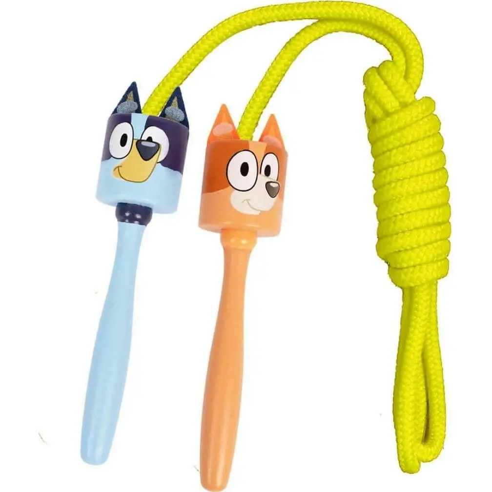 Bluey - Wooden Bluey & Bingo Skipping Rope - Jasnor