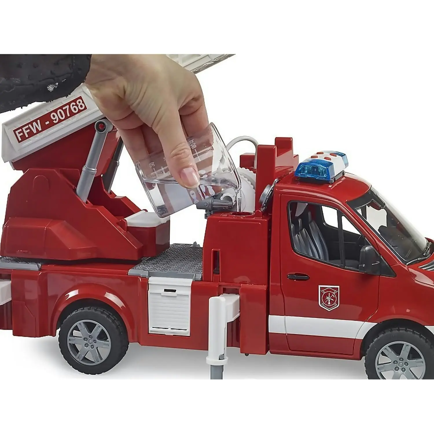 Bruder - Mb Sprinter Fire Service With Turntable Ladder Pump - Light & Sound Module