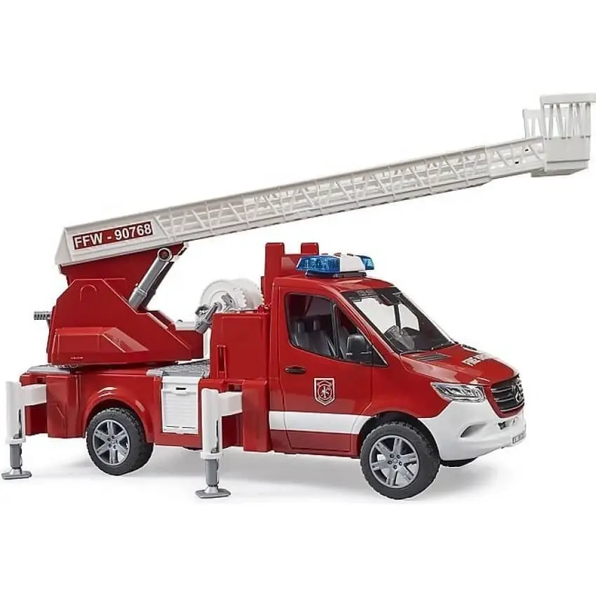 Bruder - Mb Sprinter Fire Service With Turntable Ladder Pump - Light & Sound Module