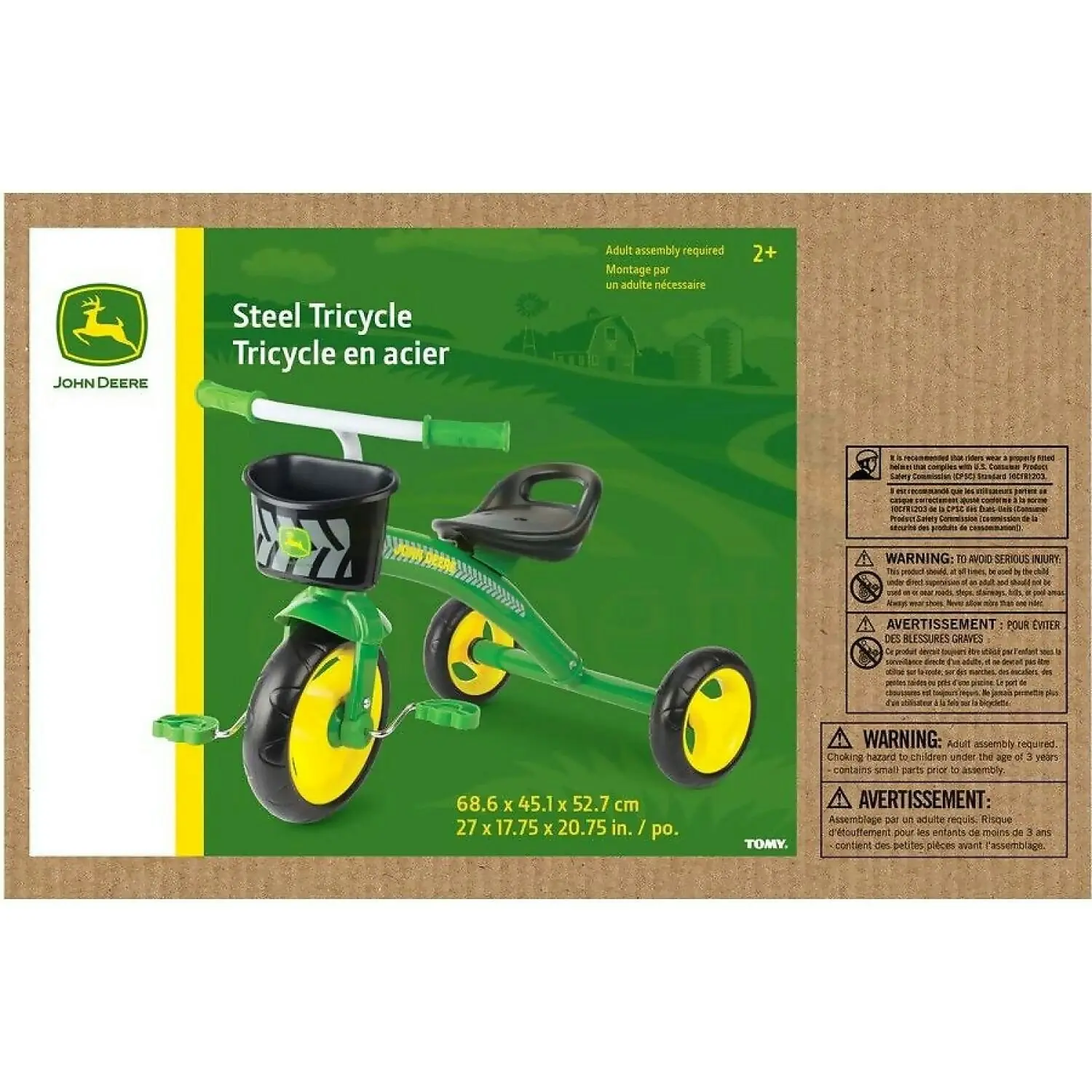 John Deere - Steel Tricycle Green - Tomy