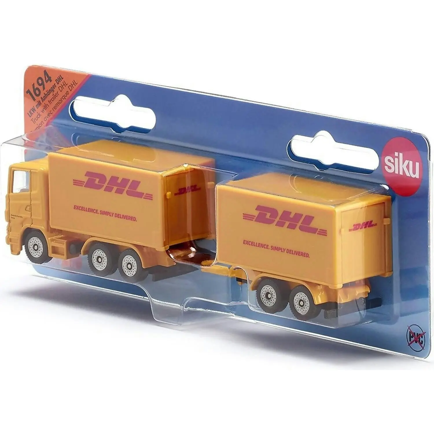 Siku - Dhl Truck With Trailer Die-Cast Model