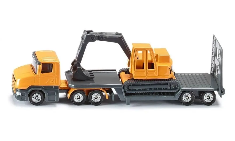 Siku - Low Loader With Excavator Transport  Load-up