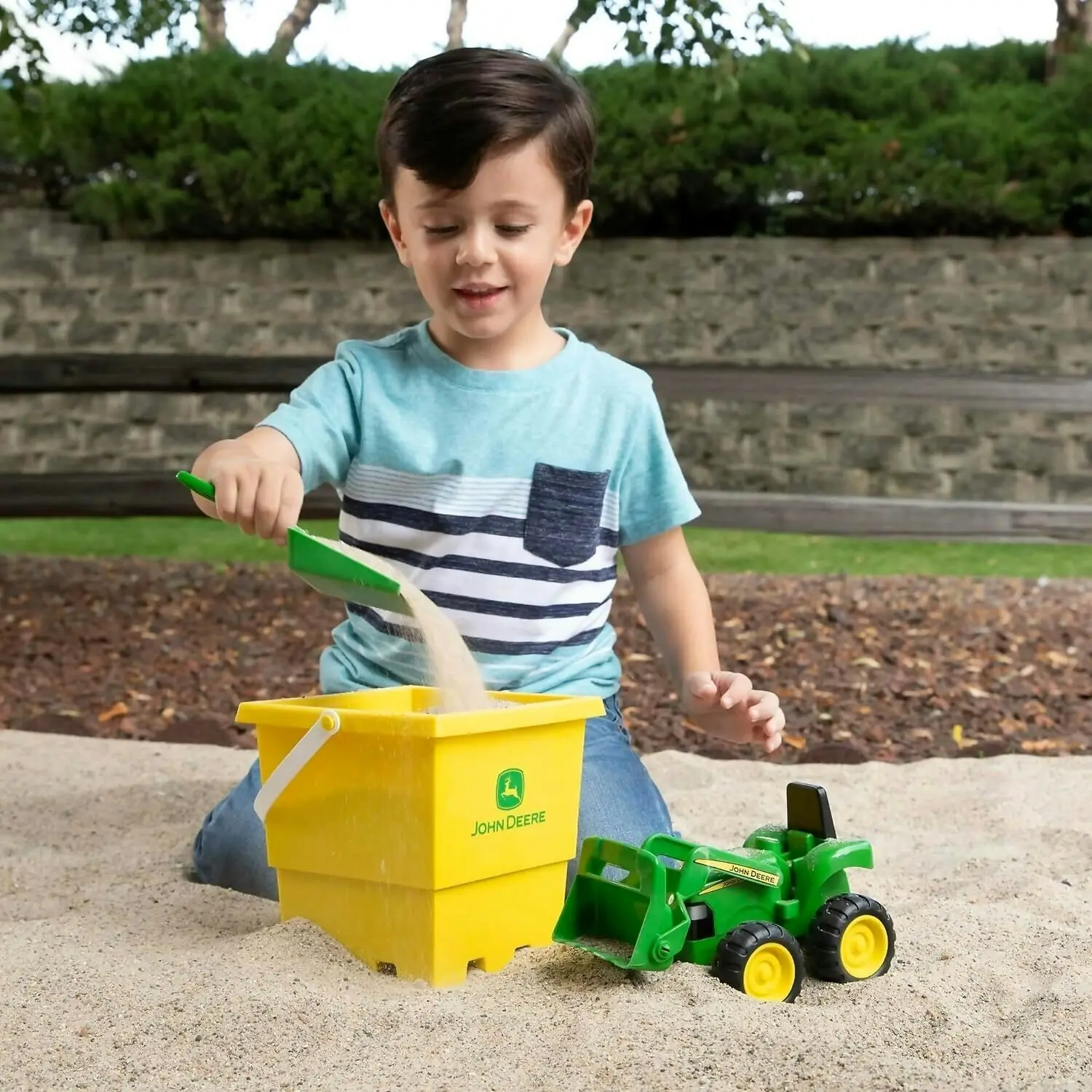 John Deere - Tomy Sandbox Toy Set With Tractor Bucket And Shovel