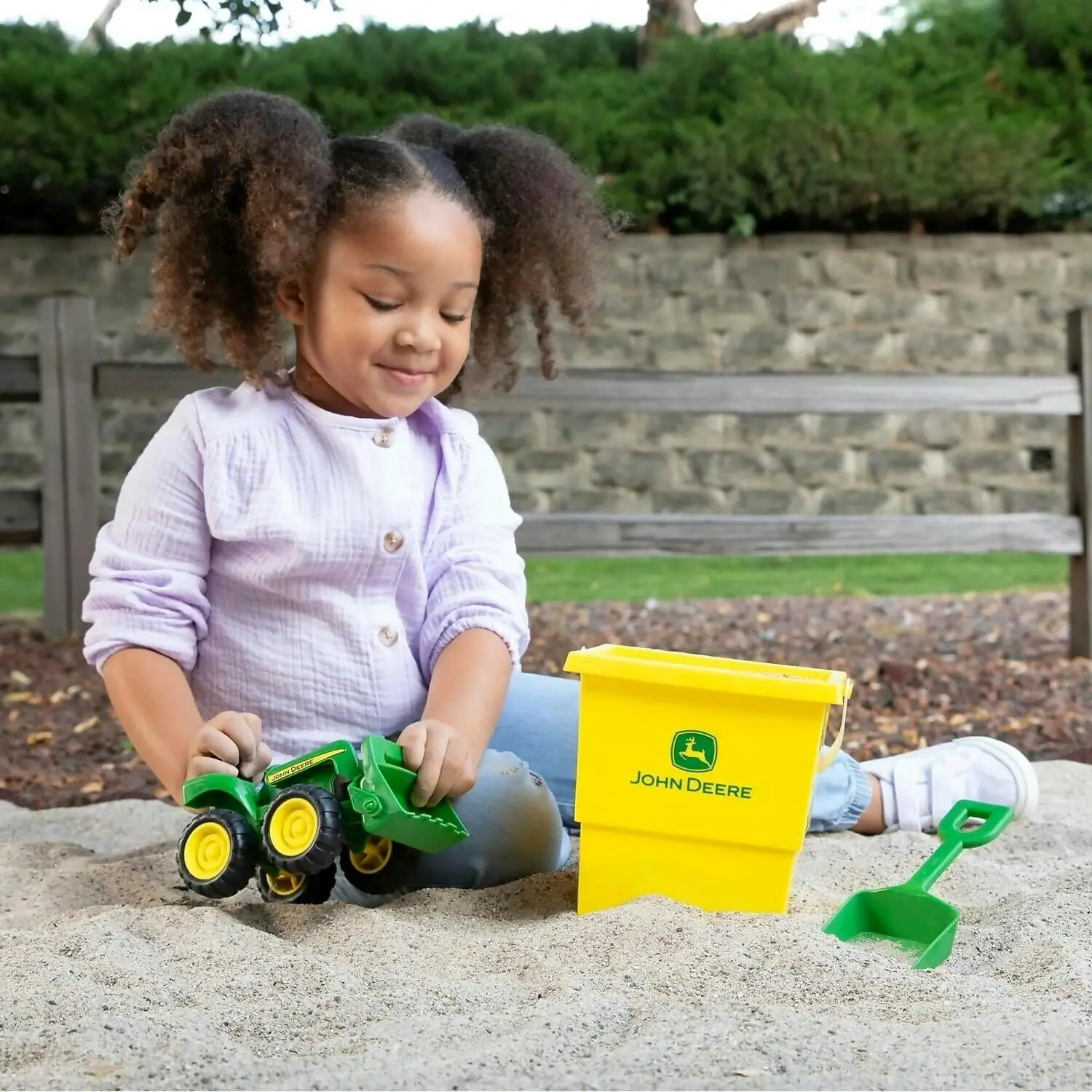 John Deere - Tomy Sandbox Toy Set With Tractor Bucket And Shovel