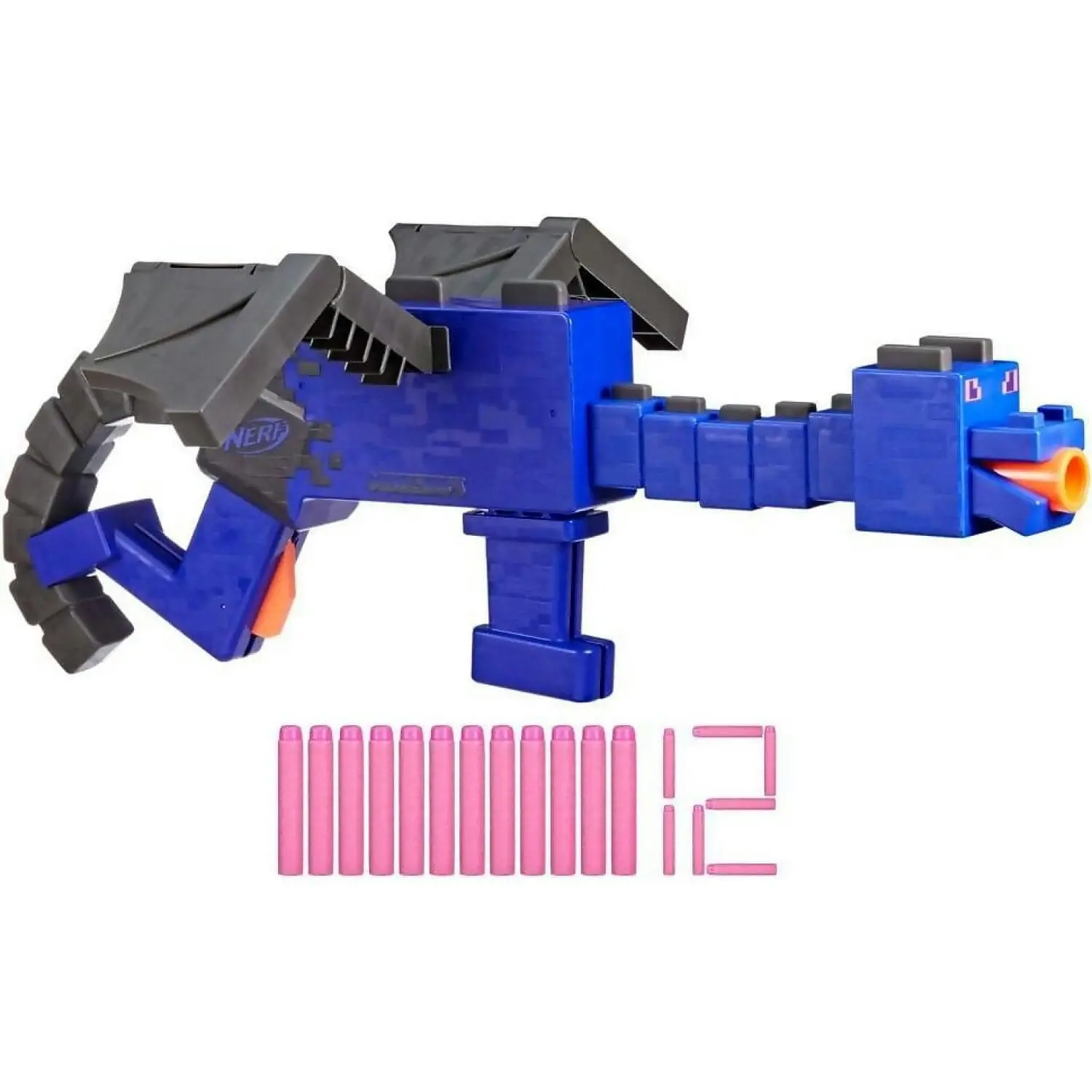 Nerf - Minecraft Ender Dragon Blaster And 12 Nerf Elite Foam Darts