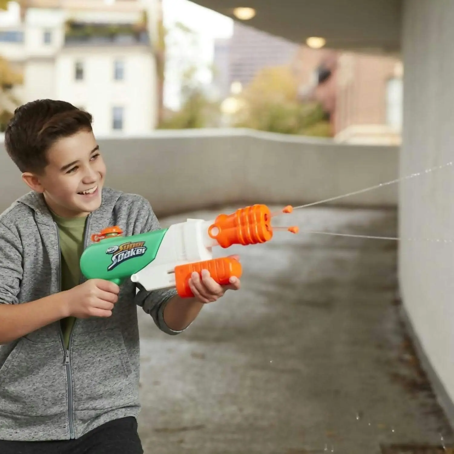 Nerf - Super Soaker Hydro Frenzy Water Blaster Wild 3-in-1 Soaking Fun Adjustable Nozzle 2 Water-launching Tubes - Hasbro