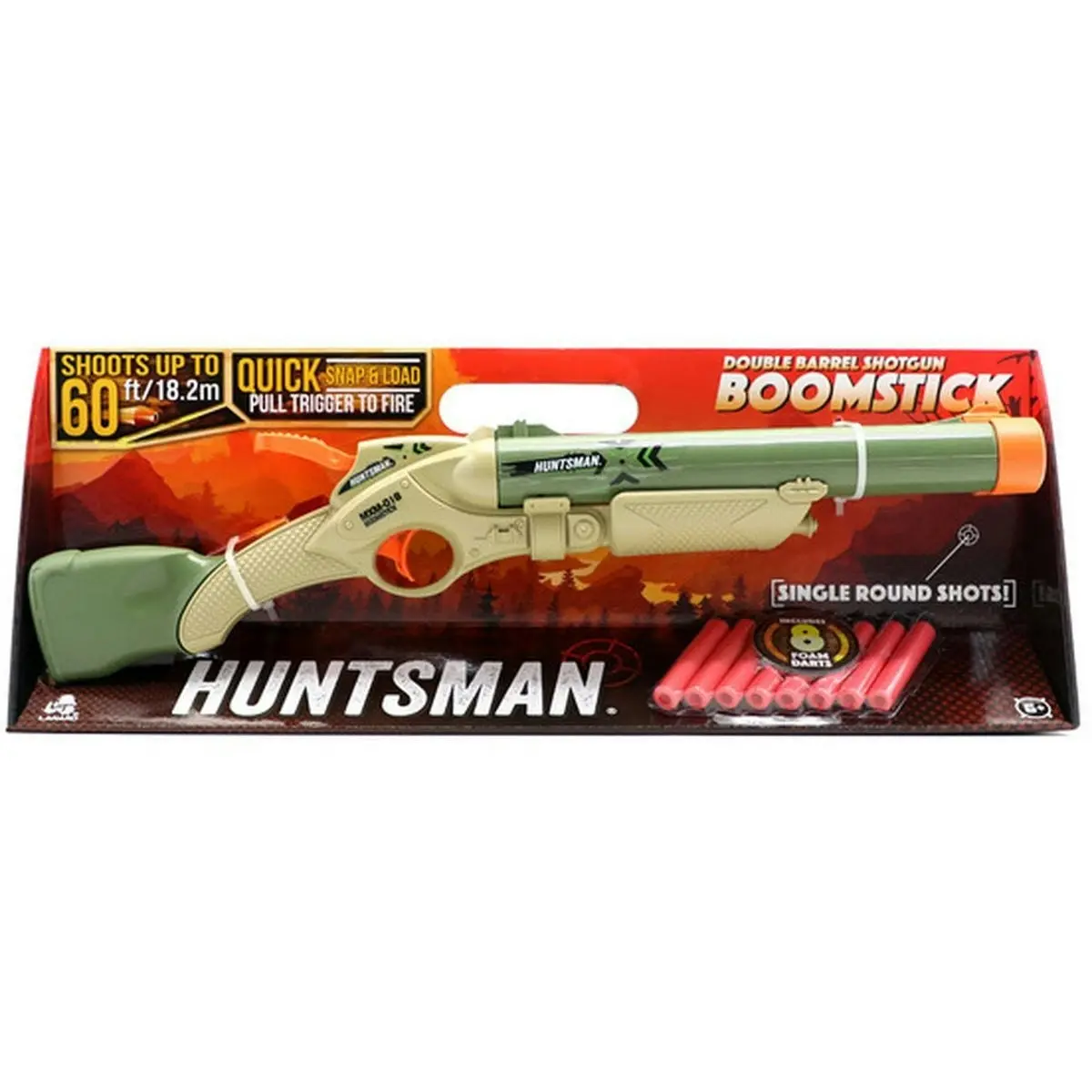 Huntsman Boomstick Double Barrel With 8 Foam Darts