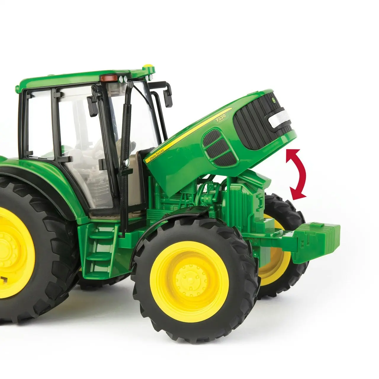 John Deere - Tomy 7330 Tractor with Lights & Sounds and Round Baler 1:16