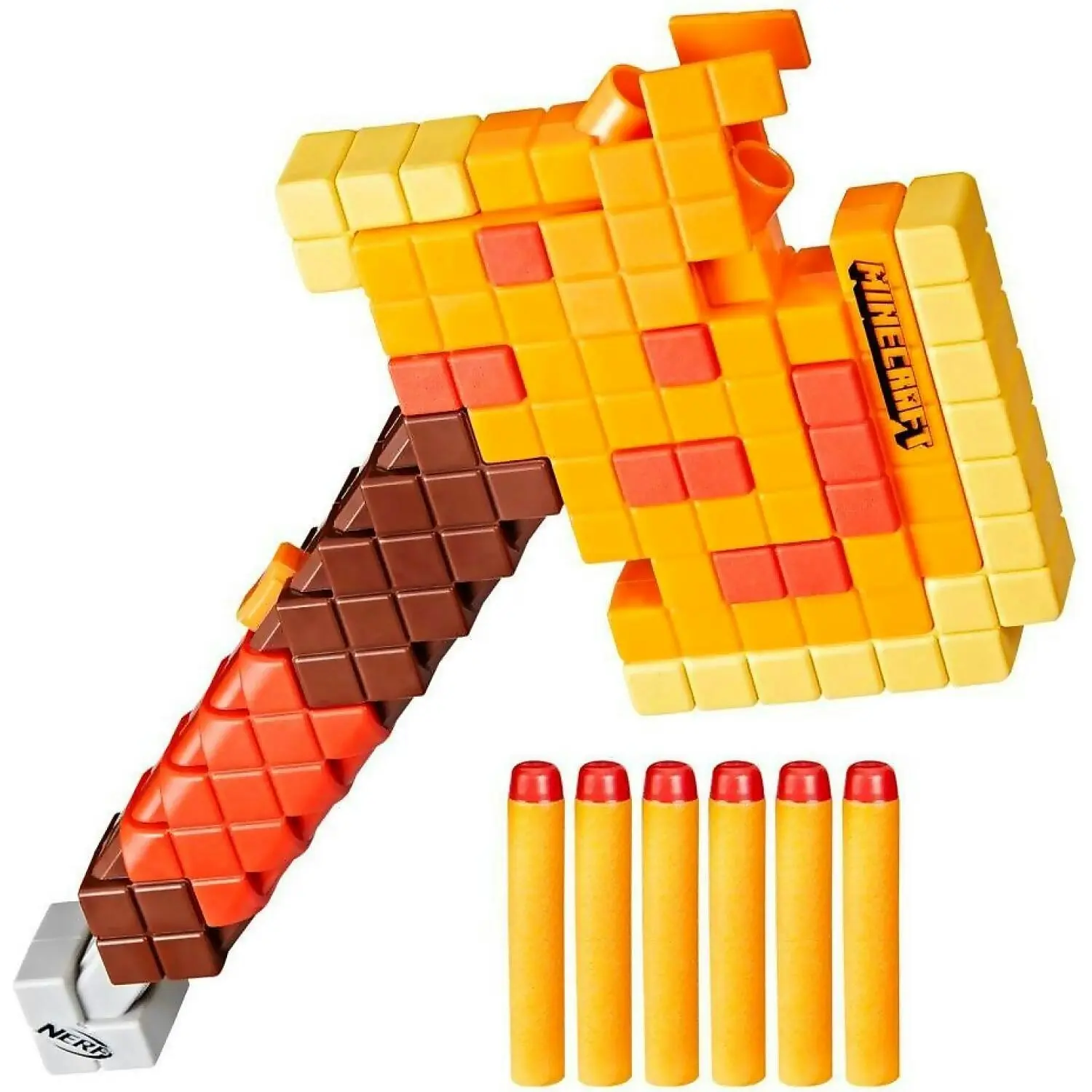 Nerf - Minecraft Firebrand Dart Blasting Axe 6 Nerf Elite Foam Darts