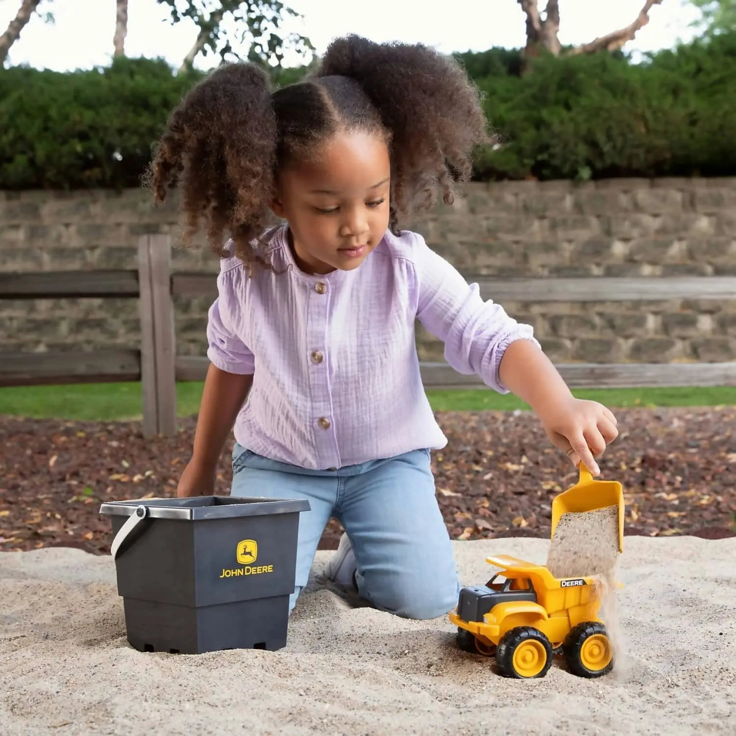 John Deere - Sandbox Toy Set With Dump Truck Bucket And Shovel - Tomy