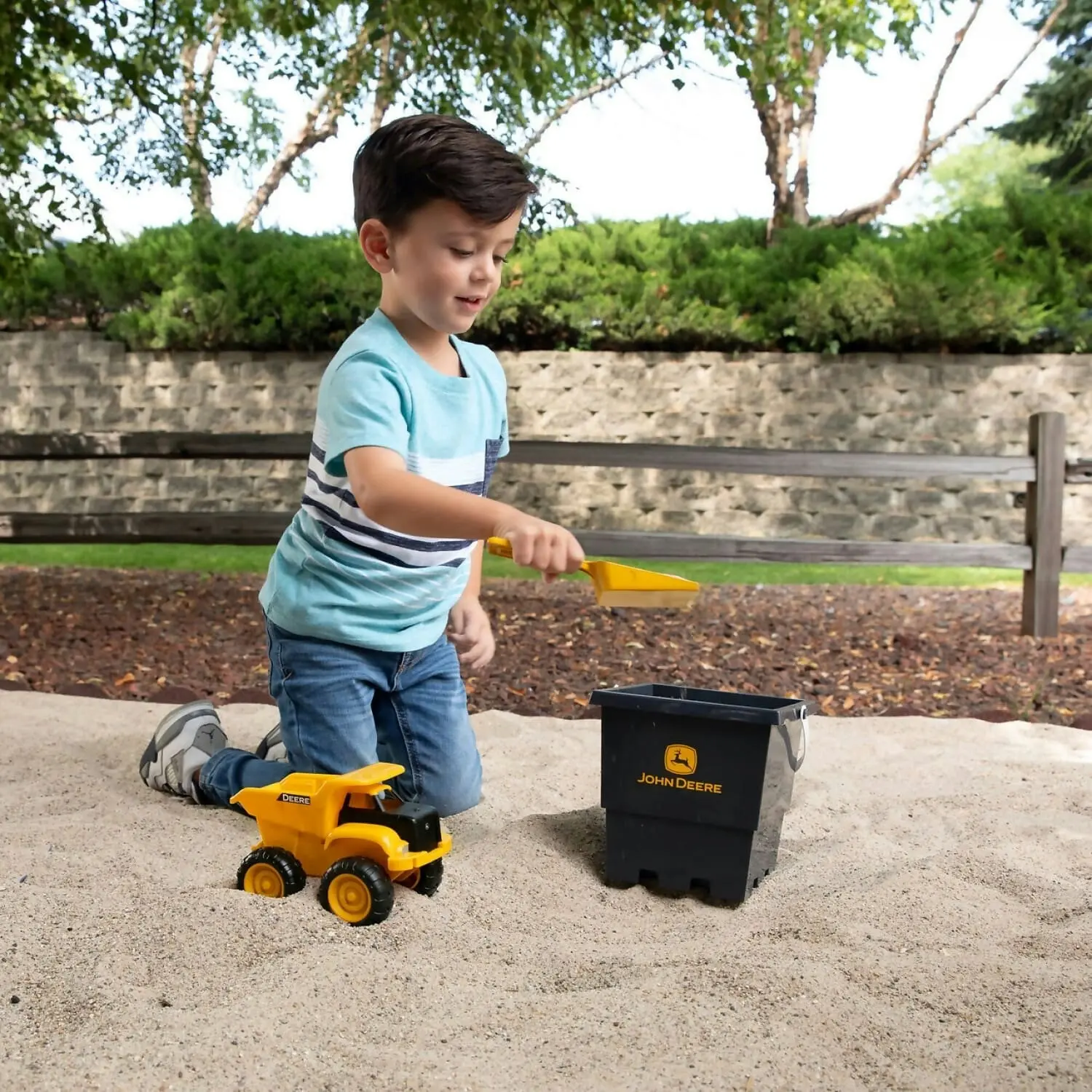 John Deere - Sandbox Toy Set With Dump Truck Bucket And Shovel - Tomy