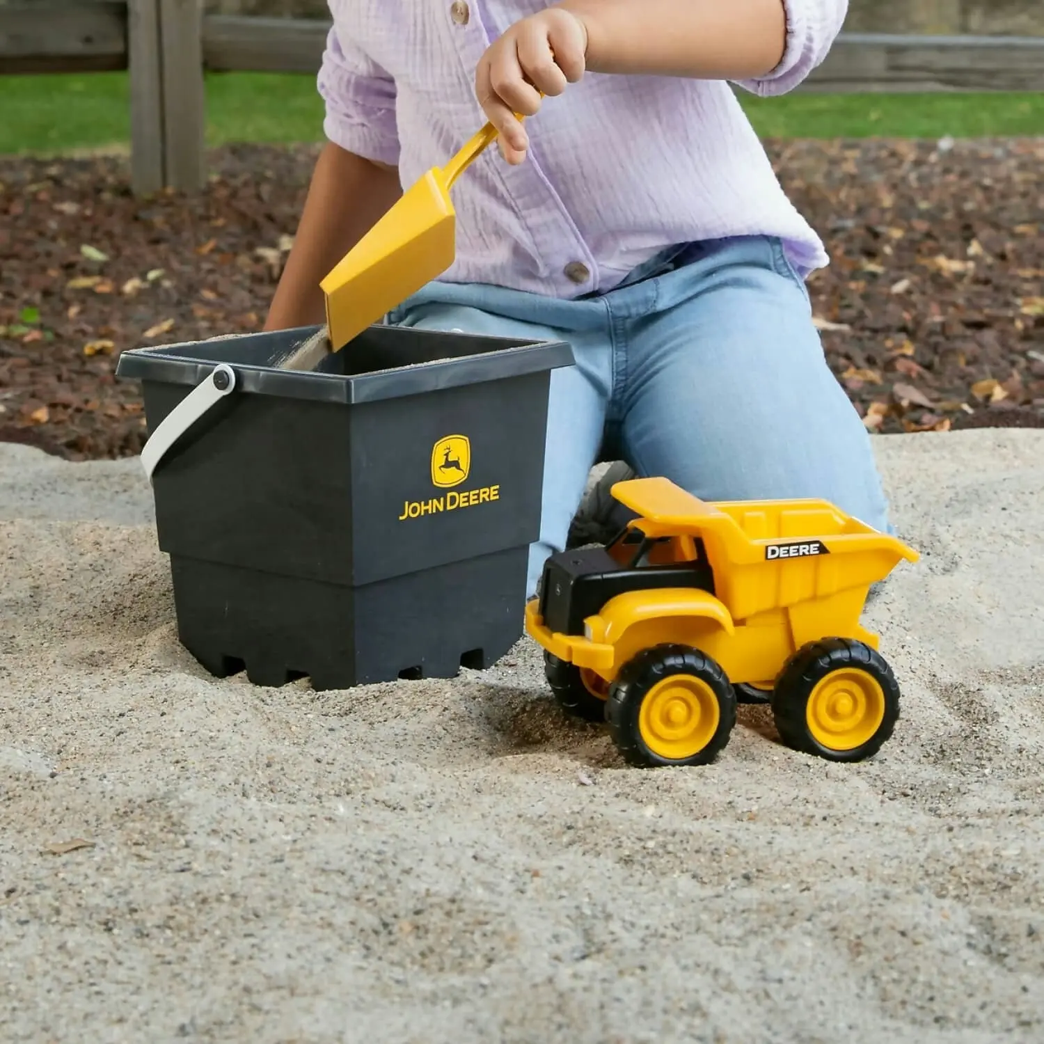 John Deere - Sandbox Toy Set With Dump Truck Bucket And Shovel - Tomy