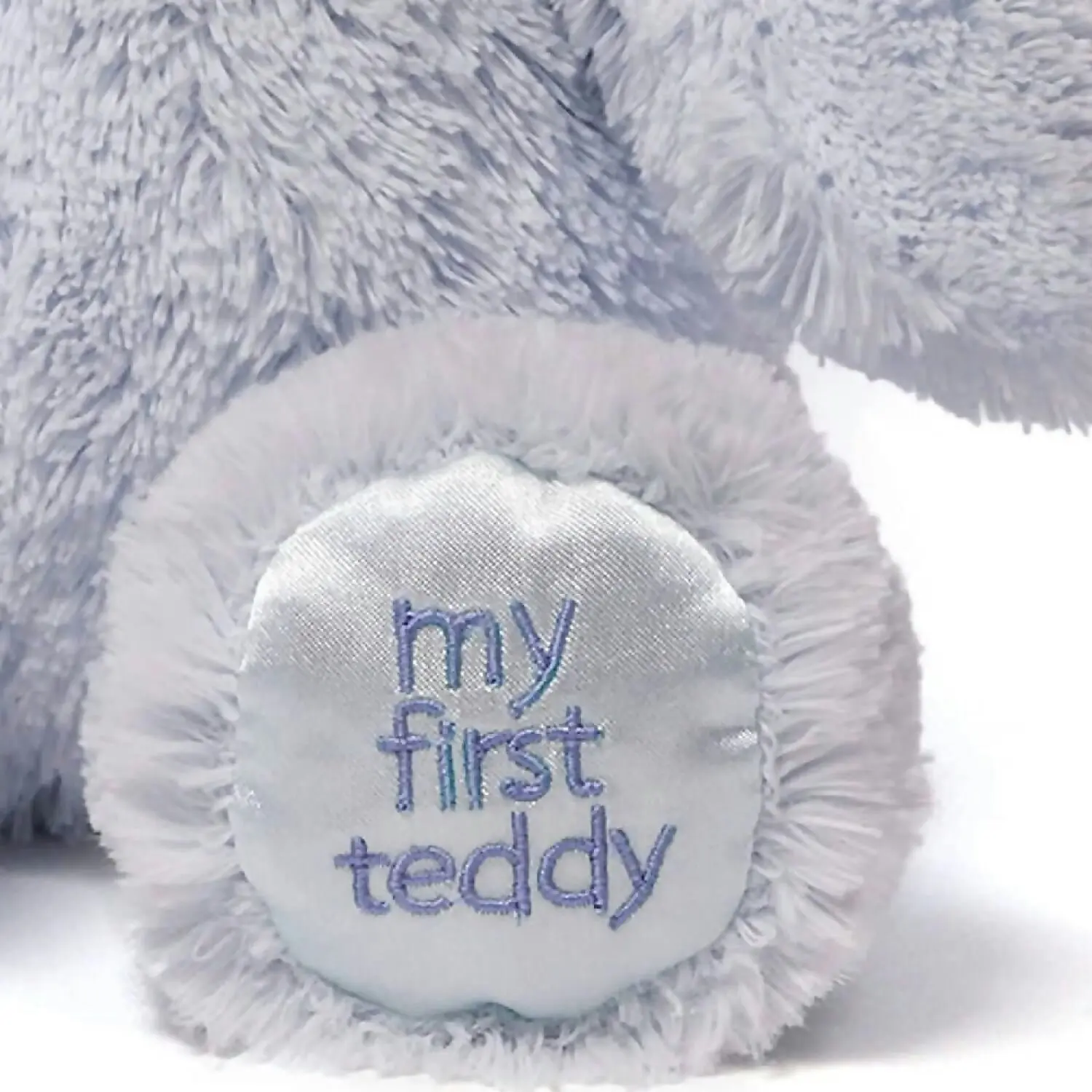 My First Teddy - Blue Plush Soft Toy Bear 25cm