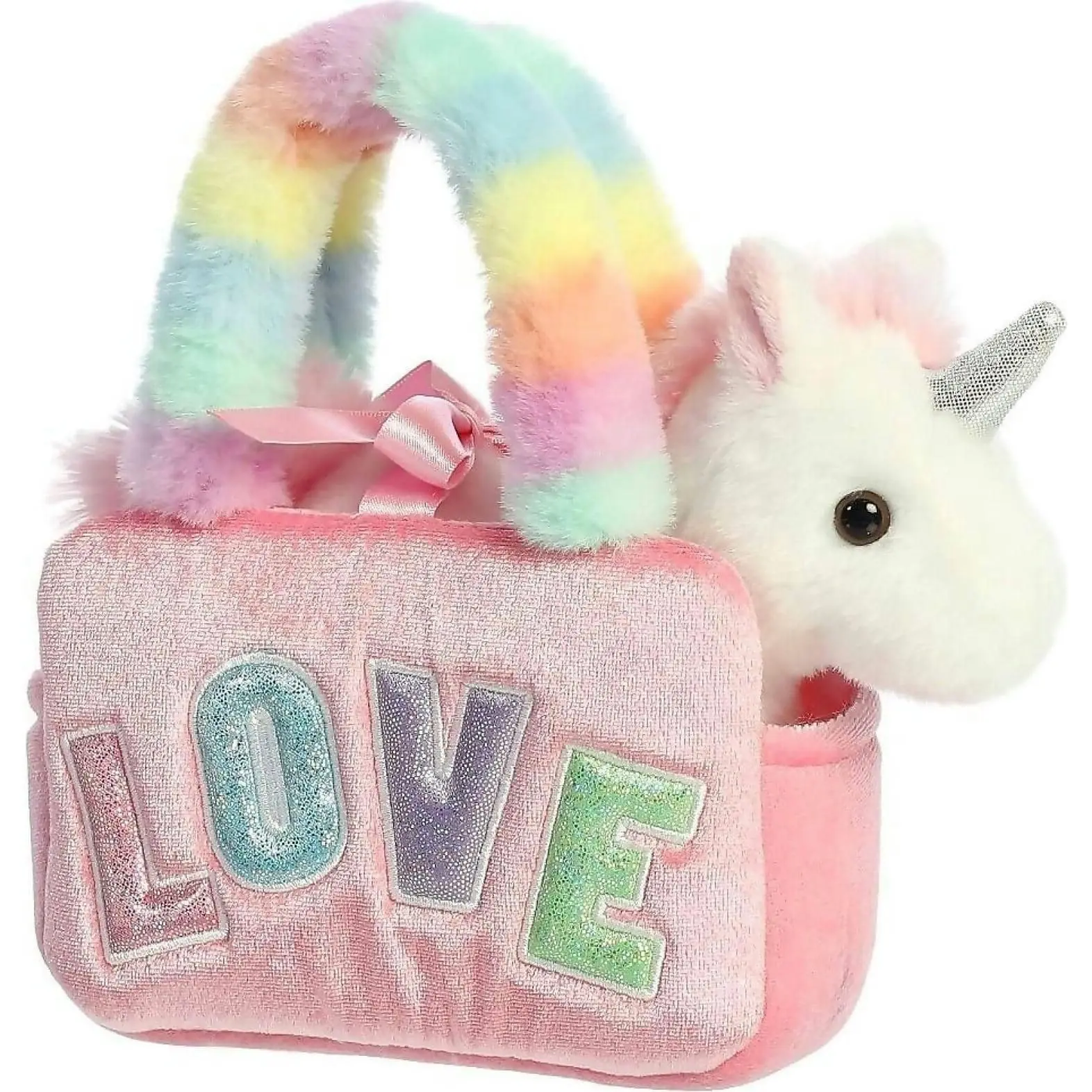 Cotton Candy - Fancy Pals Unicorn With Pink Love Bag