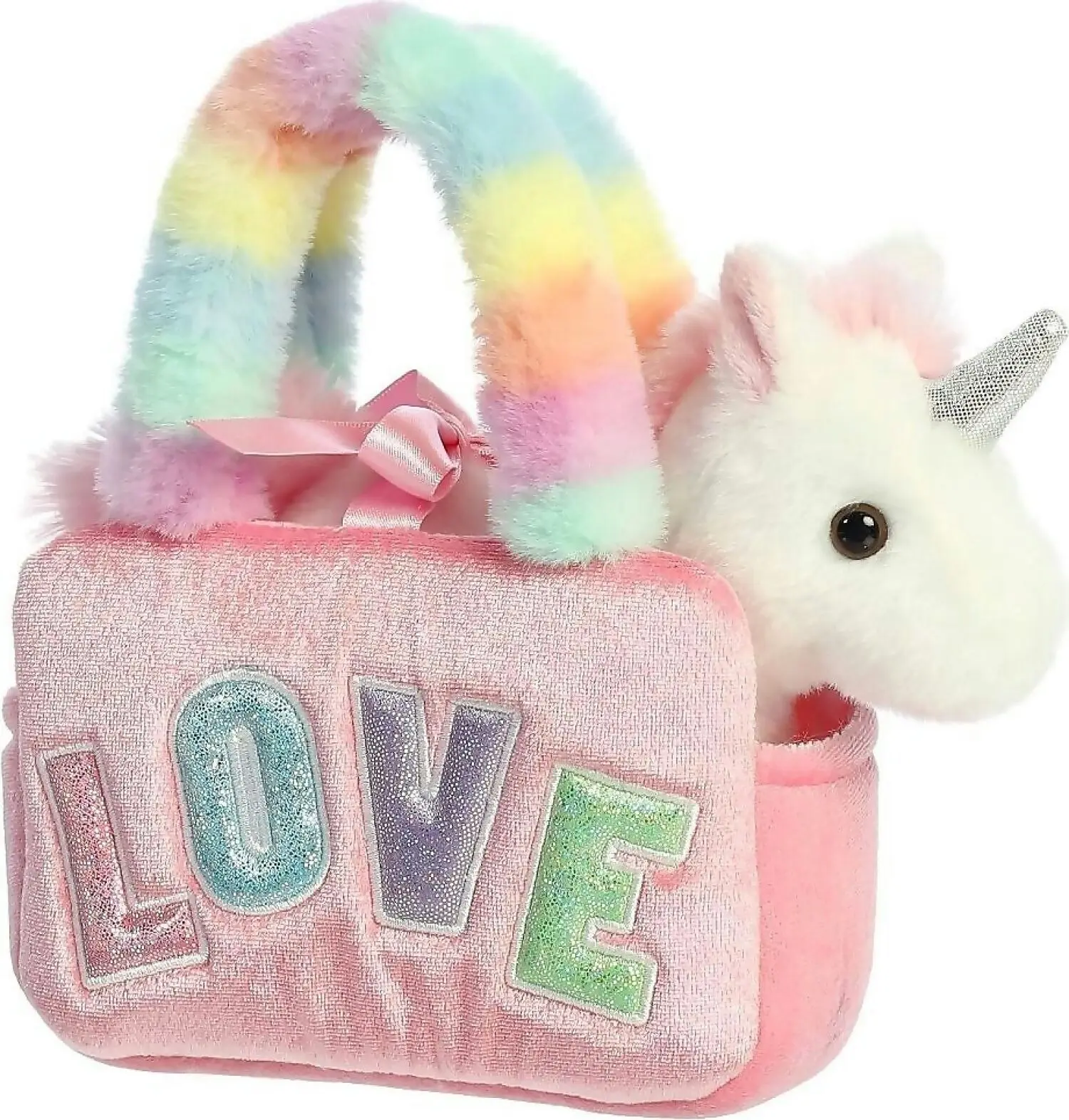 Cotton Candy - Fancy Pals Unicorn With Pink Love Bag