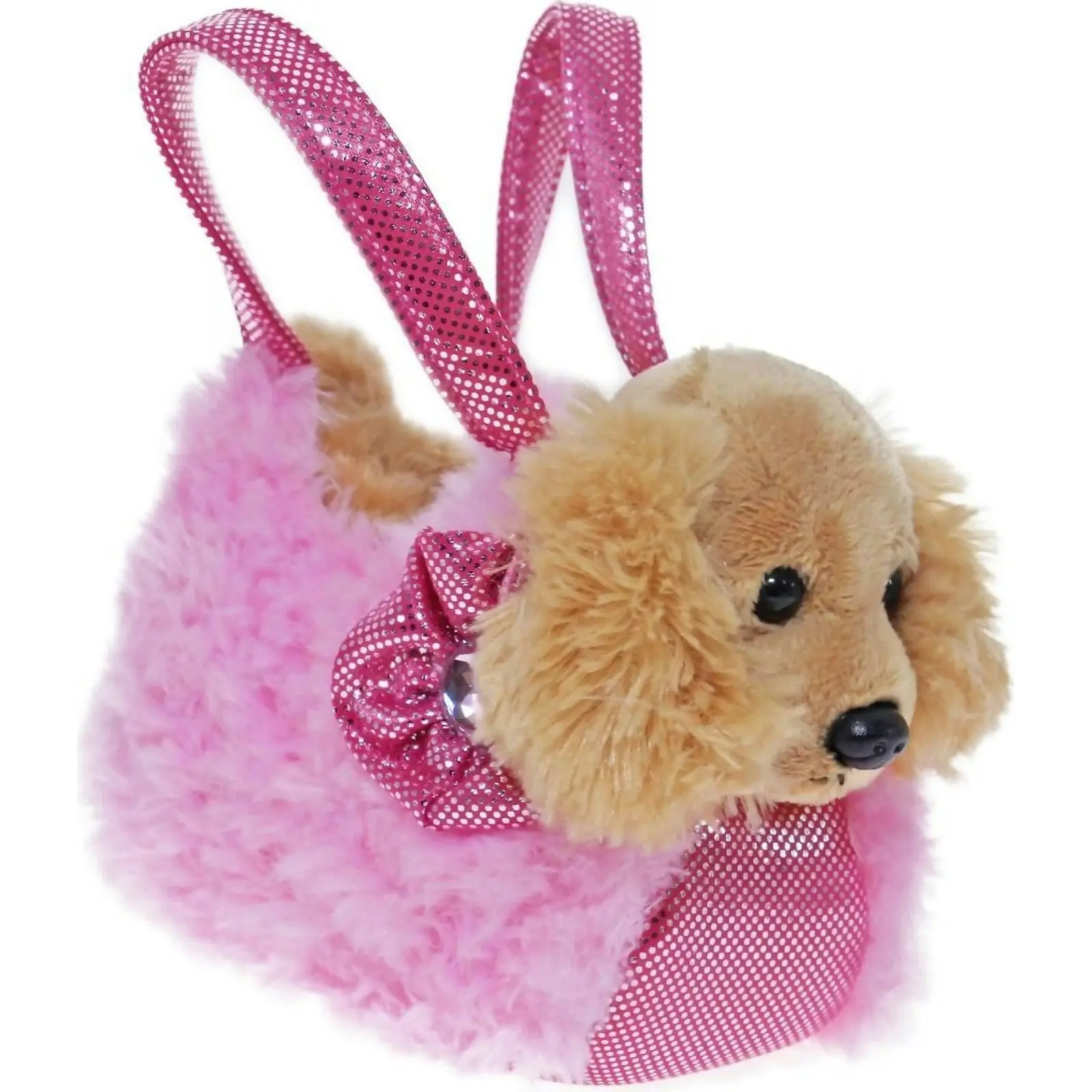 Cotton Candy - Fancy Pals Cocker Spaniel In Pink Fluffy Bag