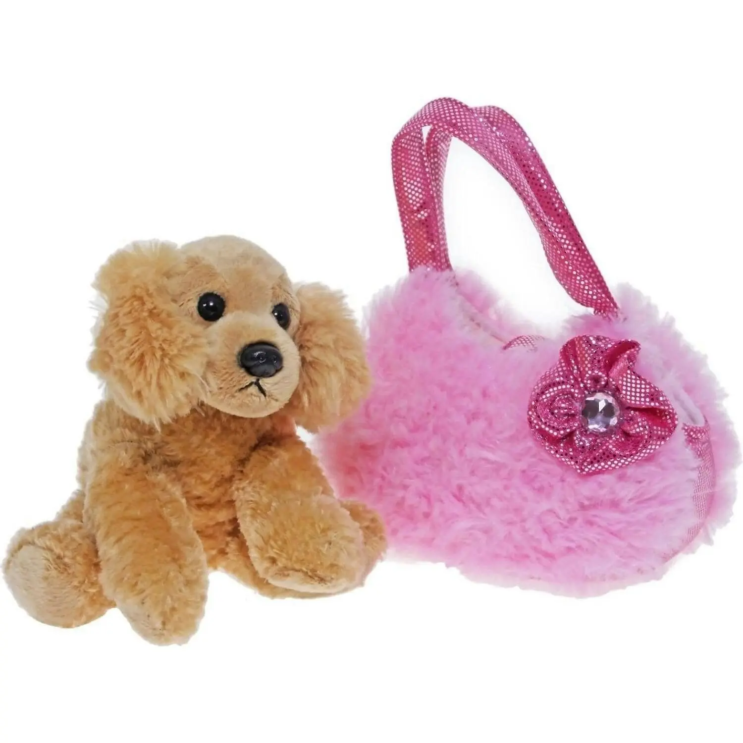 Cotton Candy - Fancy Pals Cocker Spaniel In Pink Fluffy Bag