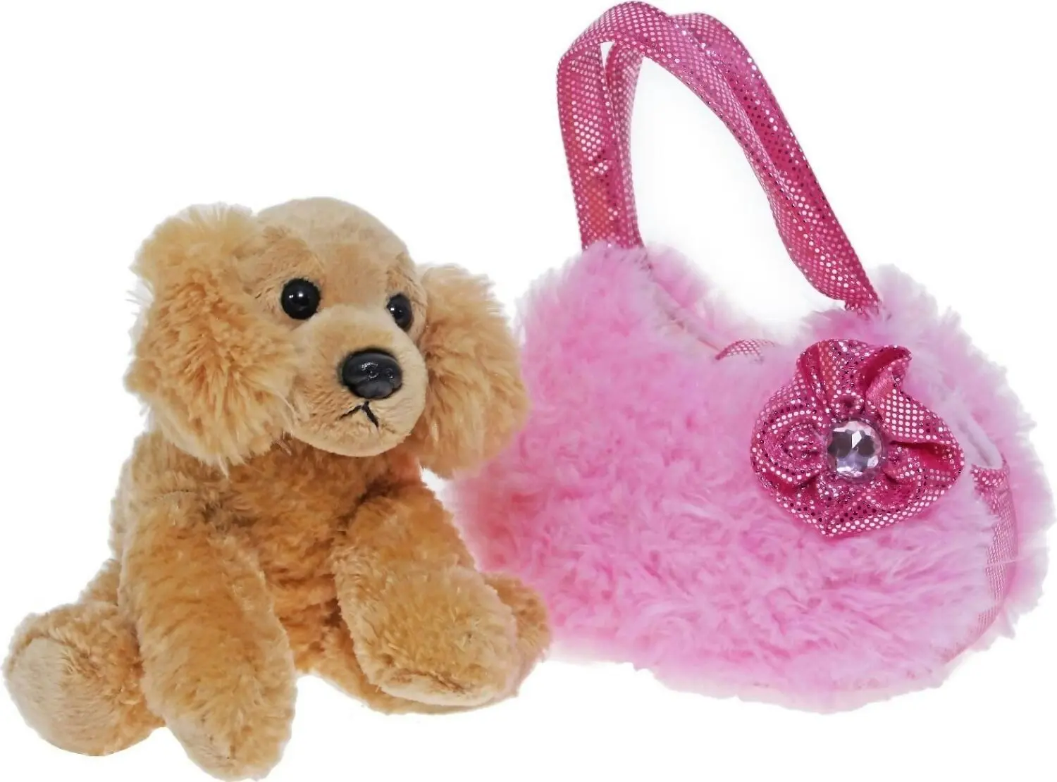 Cotton Candy - Fancy Pals Cocker Spaniel In Pink Fluffy Bag