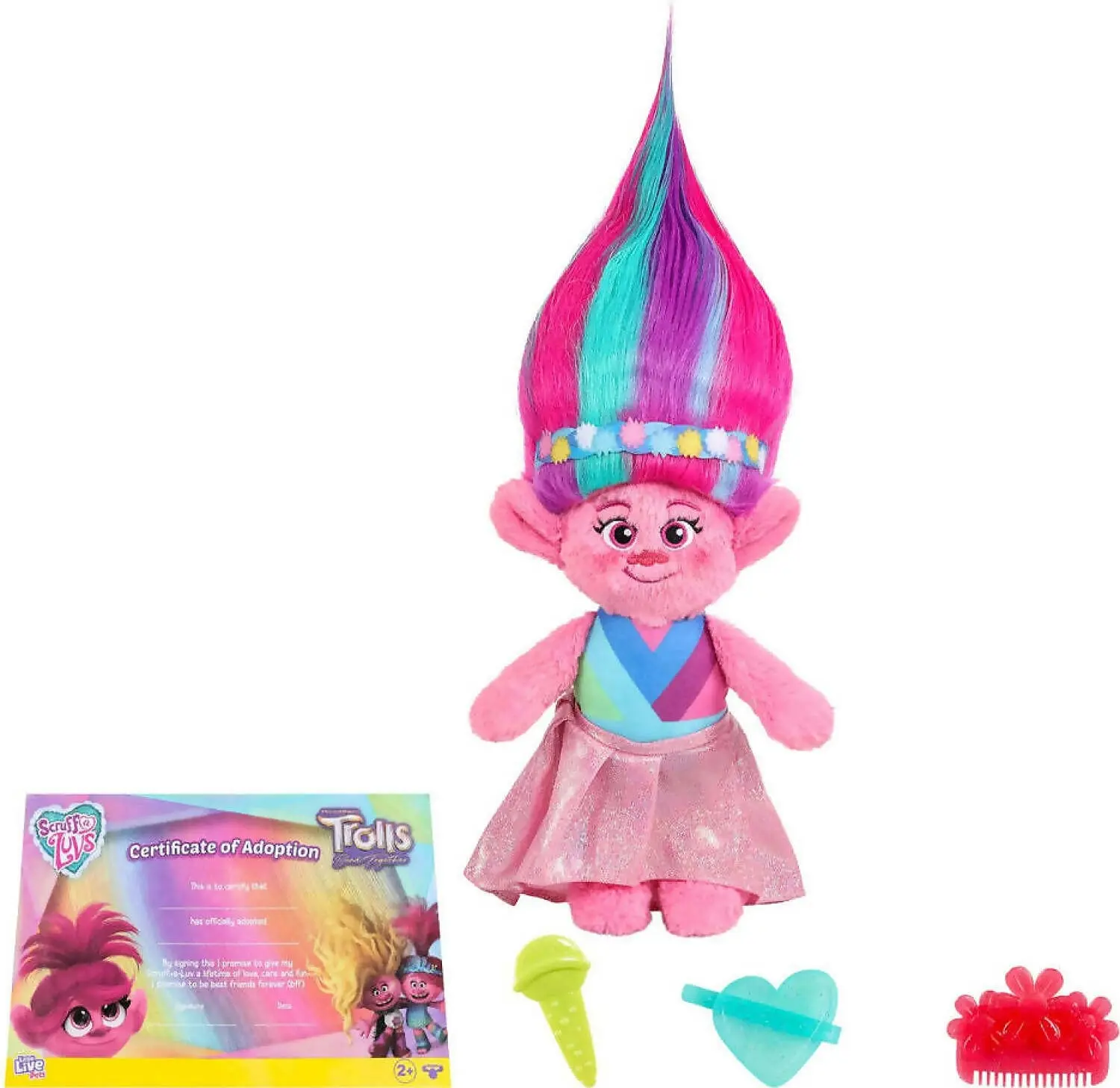 Little Live Pets - Scruff-a-luvs Trolls Band Together Reveal. Wash Reveal And Style A Cute Plush Trolls Doll