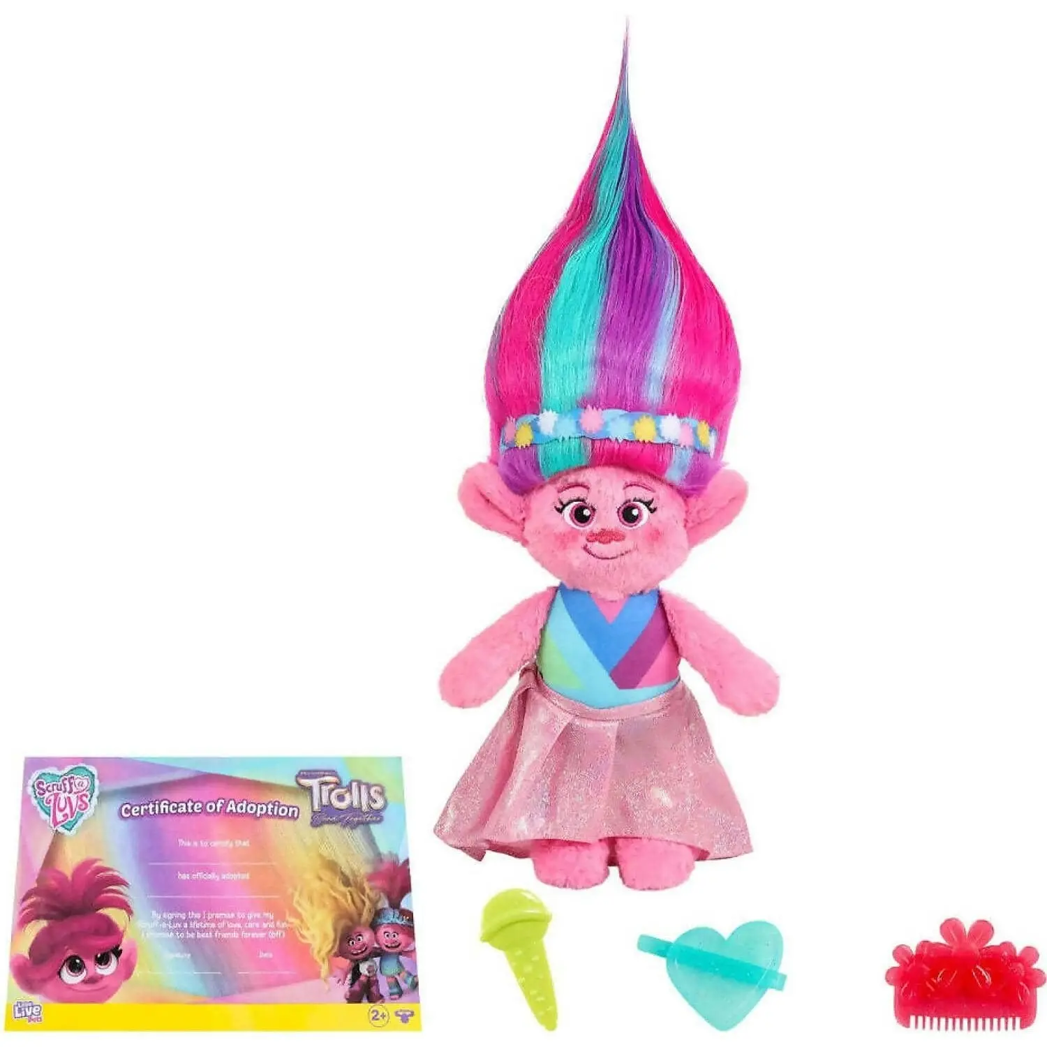 Little Live Pets - Scruff-a-luvs Trolls Band Together Reveal. Wash Reveal And Style A Cute Plush Trolls Doll