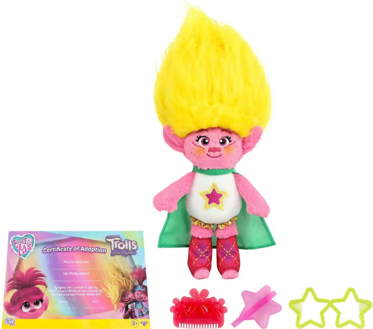 Little Live Pets - Scruff-a-luvs Trolls Band Together Reveal. Wash Reveal And Style A Cute Plush Trolls Doll