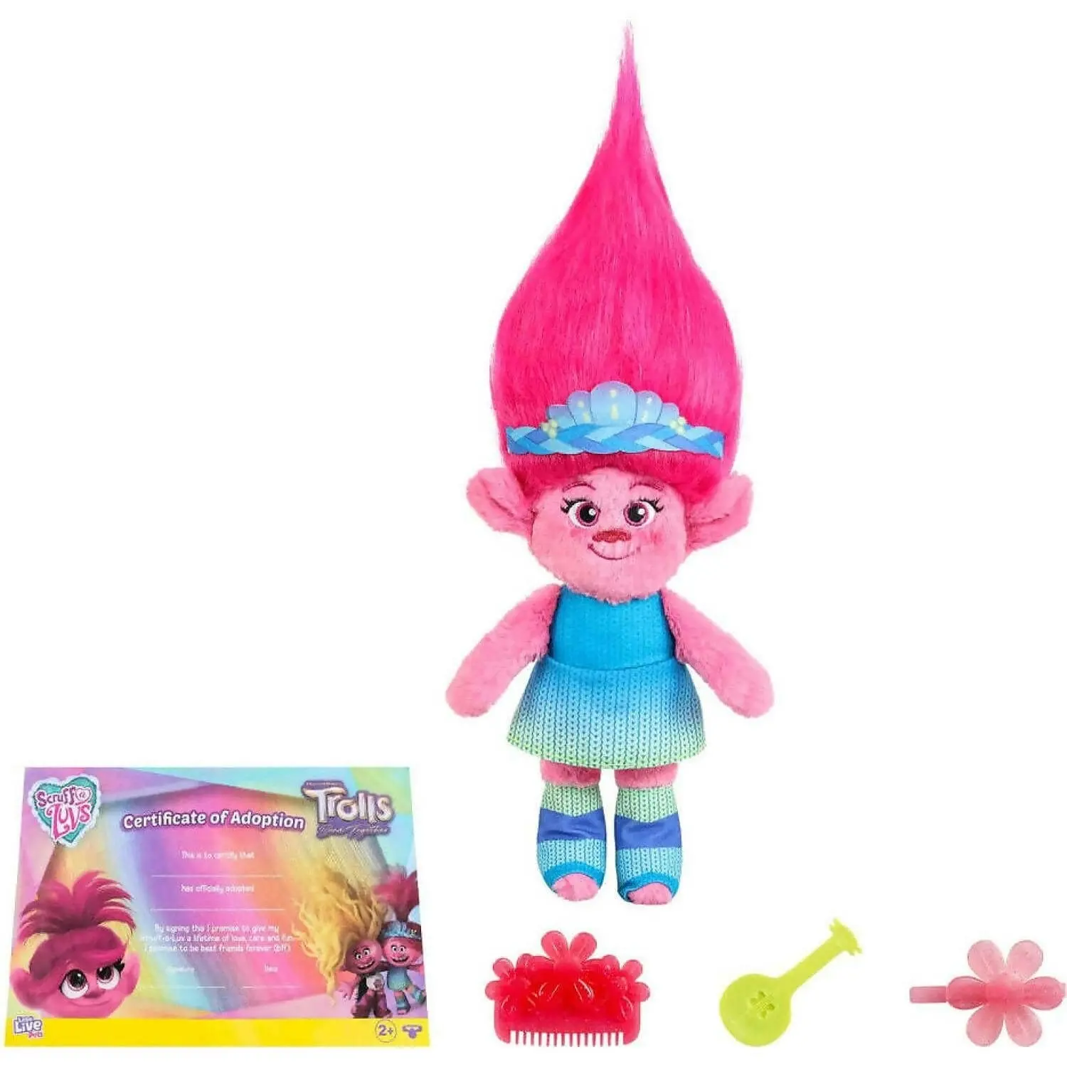 Little Live Pets - Scruff-a-luvs Trolls Band Together Reveal. Wash Reveal And Style A Cute Plush Trolls Doll