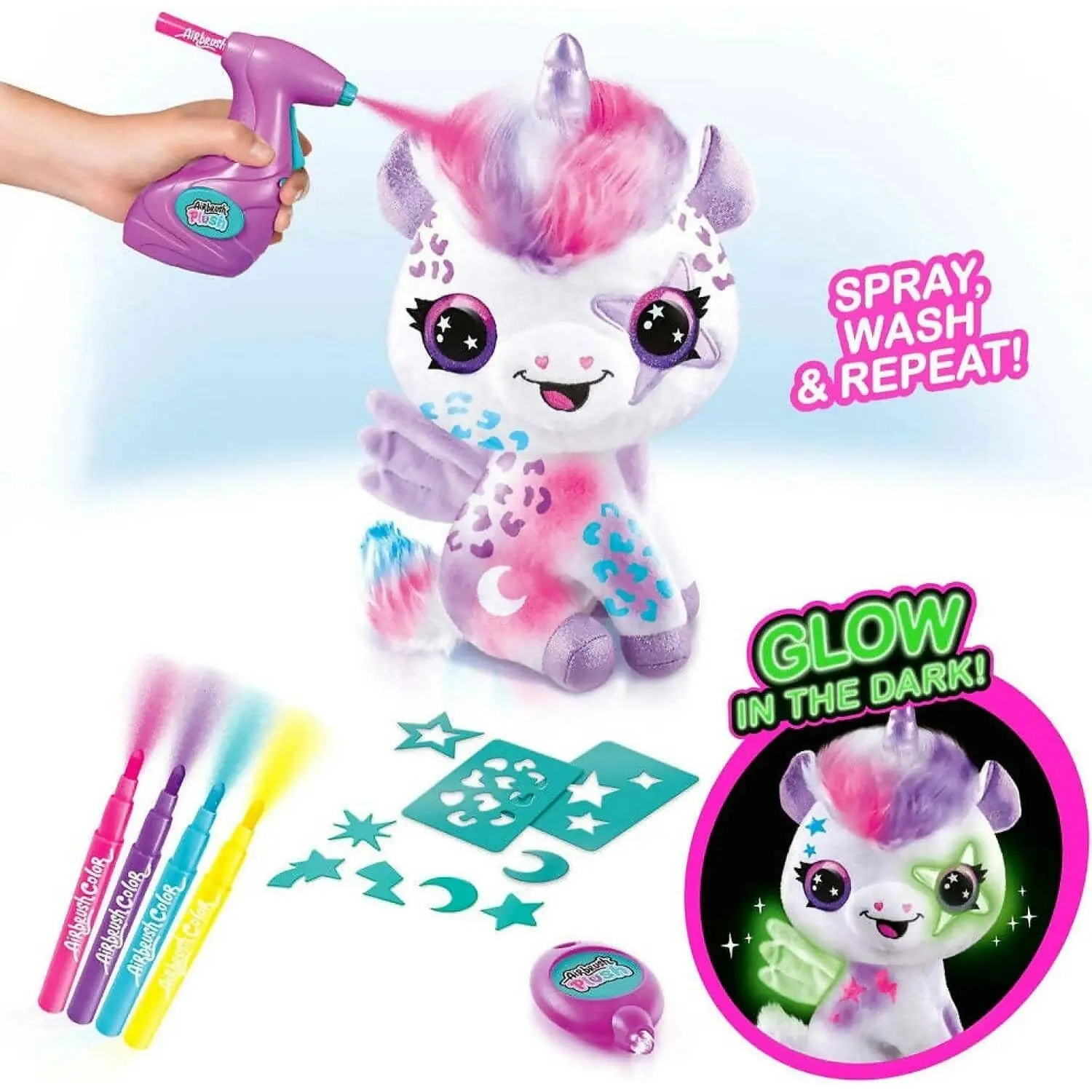 Airbrush - Plush Magic Unicorn Glow In The Dark