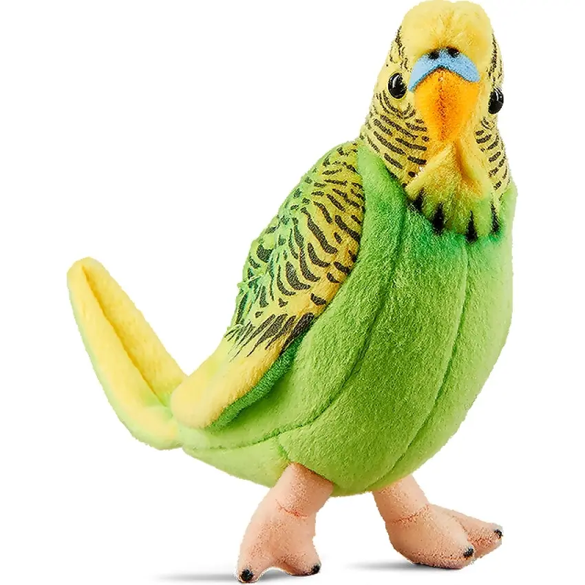 Living Nature - Yellow Budgerigar With Sound 11cm Plush