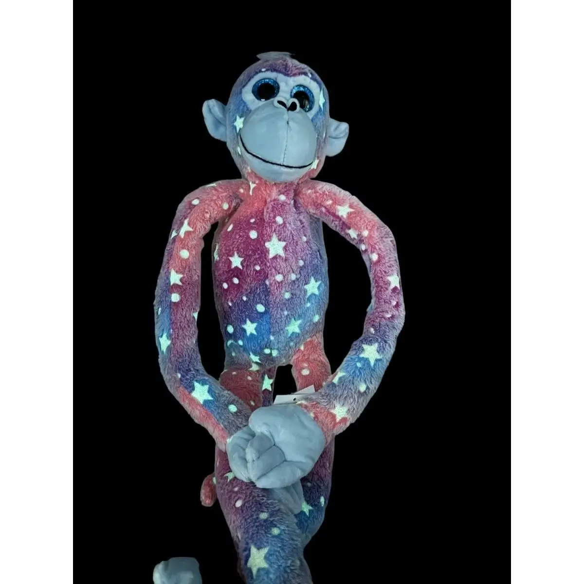 Cotton Candy - Plush Eva Hanging Monkey Pink/blue Glow In The Dark