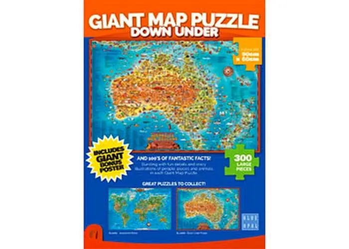 Blue Opal - Down Under Giant Map 300 Pieces Jigsaw Puzzle