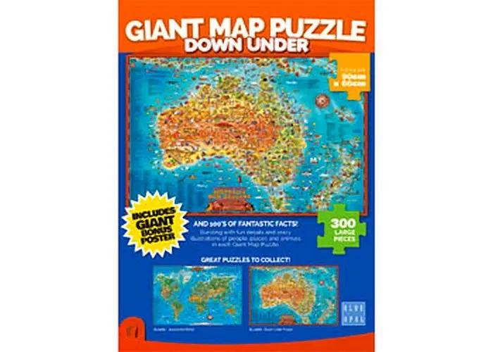 Blue Opal - Down Under Giant Map 300 Pieces Jigsaw Puzzle