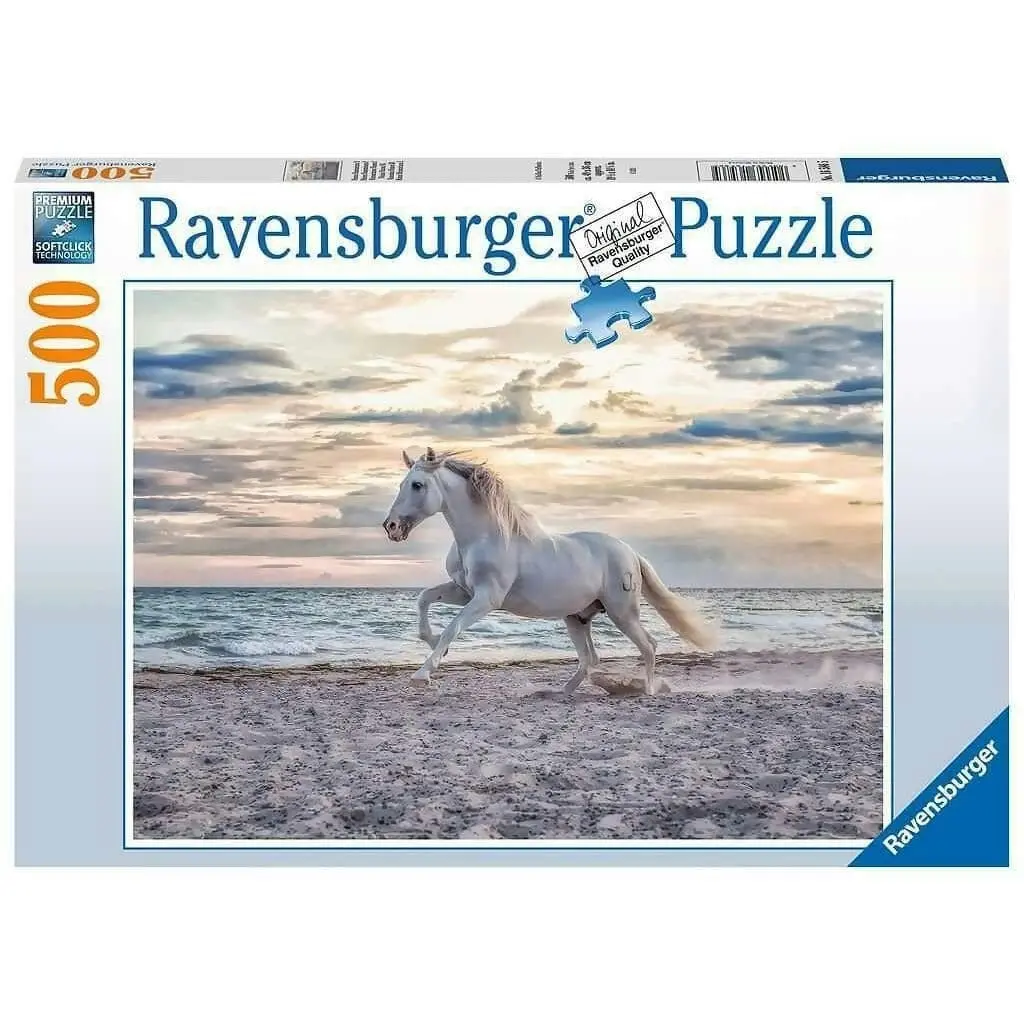 Ravensburger - Evening Gallop Horse On The Beach Jigsaw Puzzle 500 Pieces