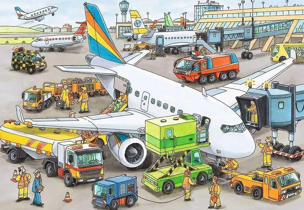 Ravensburger - Busy Airport Jigsaw Puzzle 35 Pieces