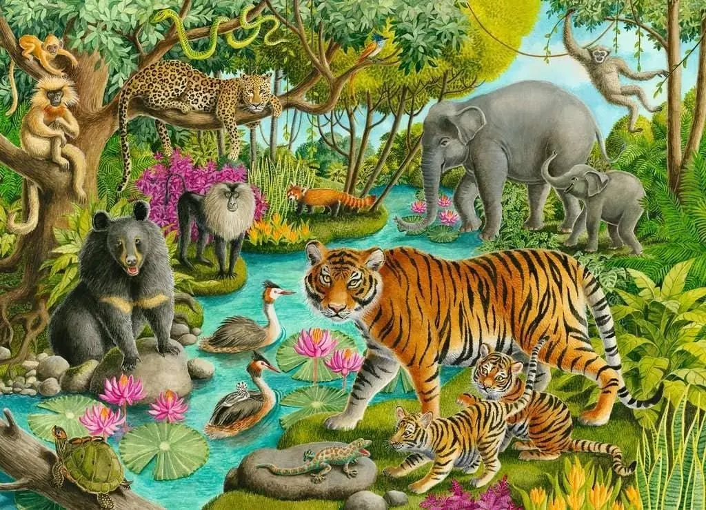 Ravensburger - Animals Of India Jigsaw Puzzle 60 Pieces