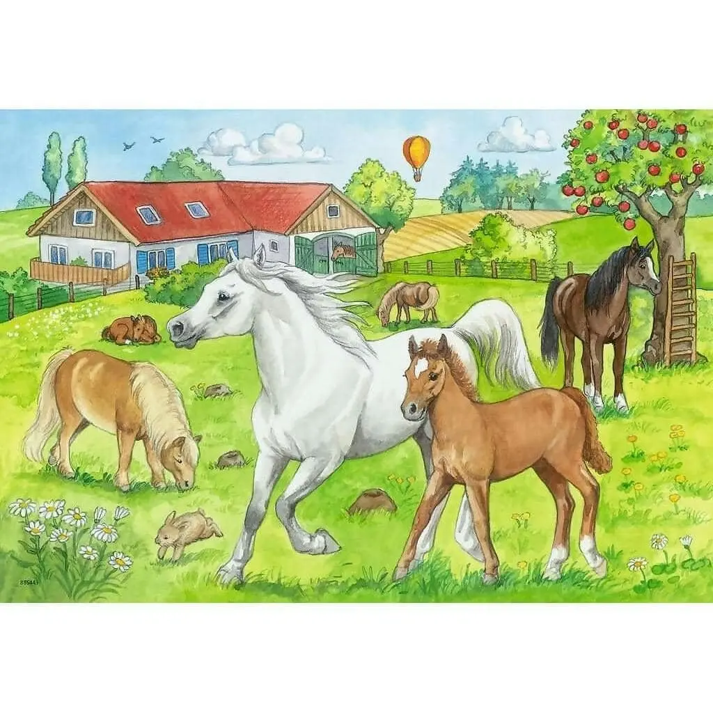 Ravensburger - At The Stables On The Horse Farm Jigsaw Puzzle 2x24 Pieces