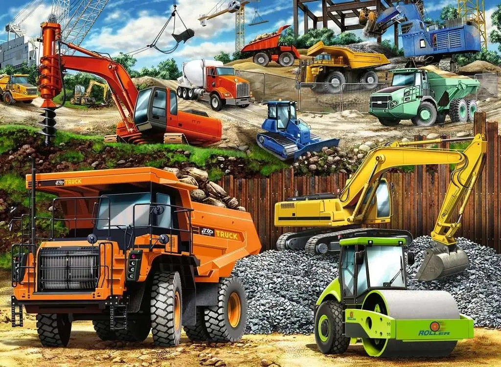 Ravensburger - Construction Vehicles Jigsaw Puzzle 100 Pieces