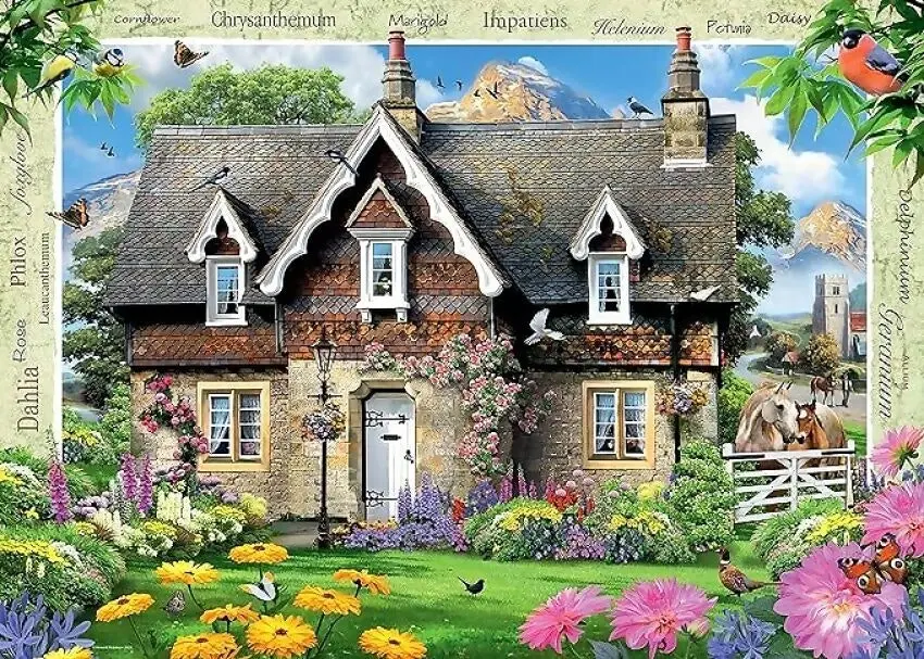 Ravensburger - Hillside Cottage - Country Collection 15 Jigsaw Puzzle 1000 Pieces